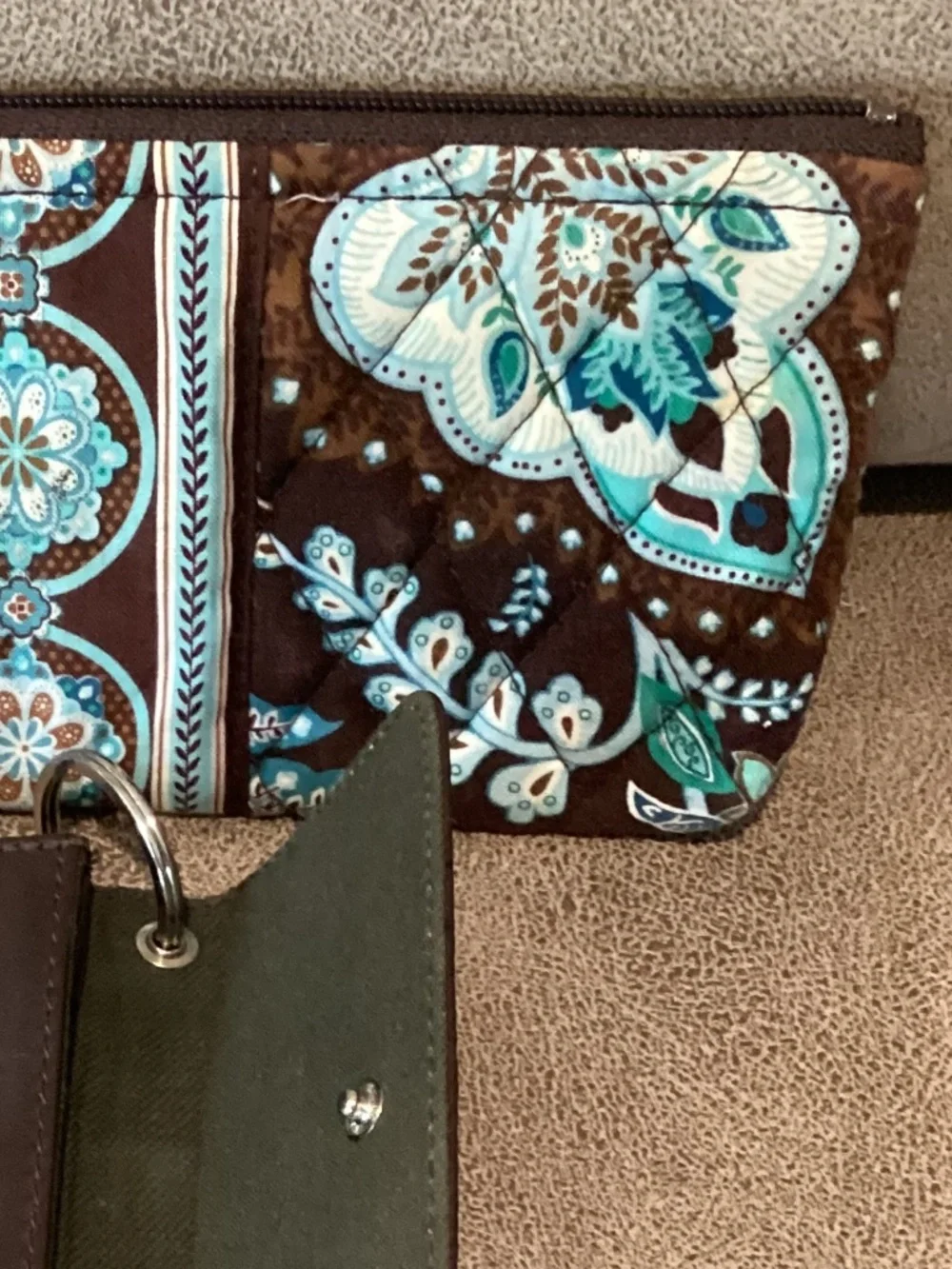 Vera Bradley turquoise Brown and Nine West brown leather wallet accessories
